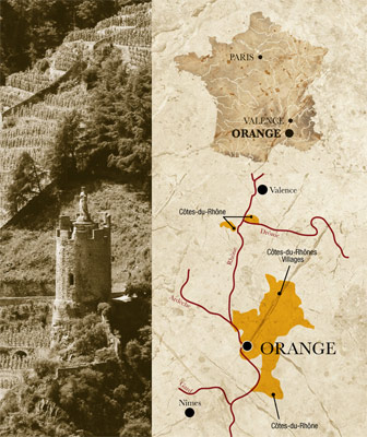 Côtes-du-Rhône map